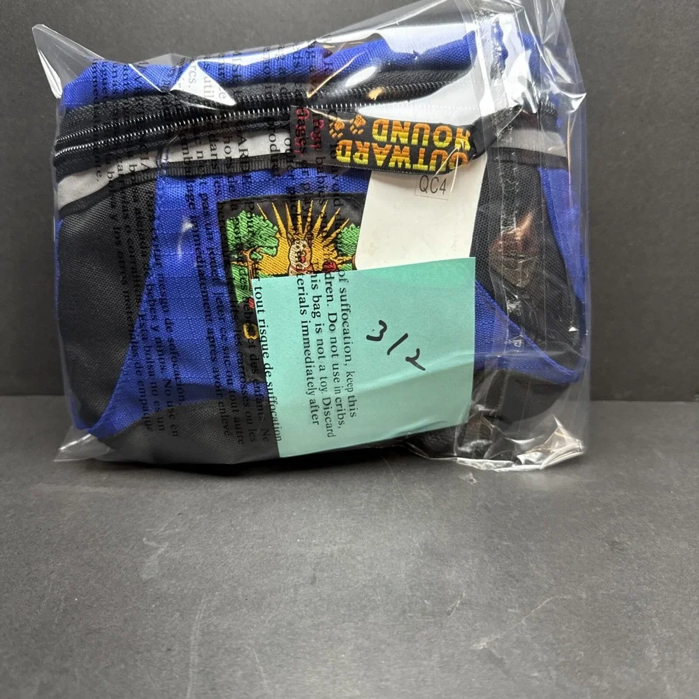 Outward Hound Pet‎ Dog Travel Gear Fanny Pack Holds Water Bottles Strap Blue